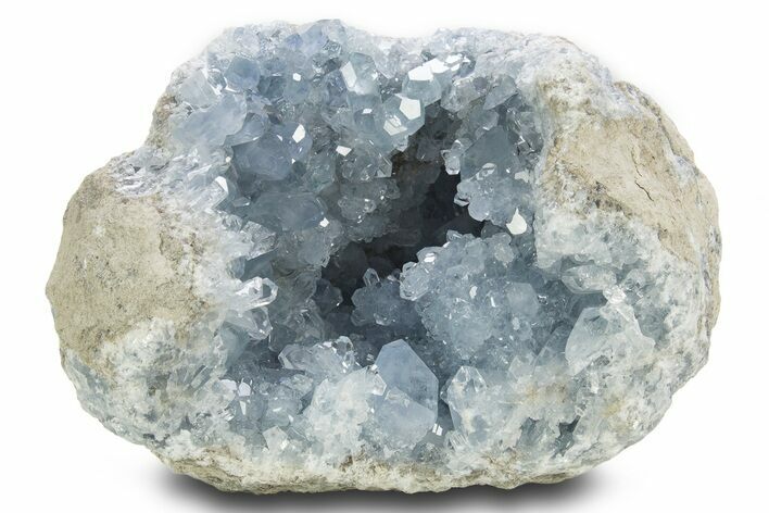 Crystal Filled Celestine (Celestite) Geode - Madagascar #333854